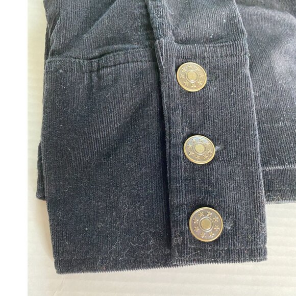 JKLA Womens Black Corduroy Pointed Collar Jacket Size S Outdoor Hiking Grunge - Picture 6 of 11